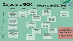Read more about the article Zapraszamy na nowy sezon zajęciowy > Zajęcia rozpoczynamy od 12 sierpnia 2022 r.