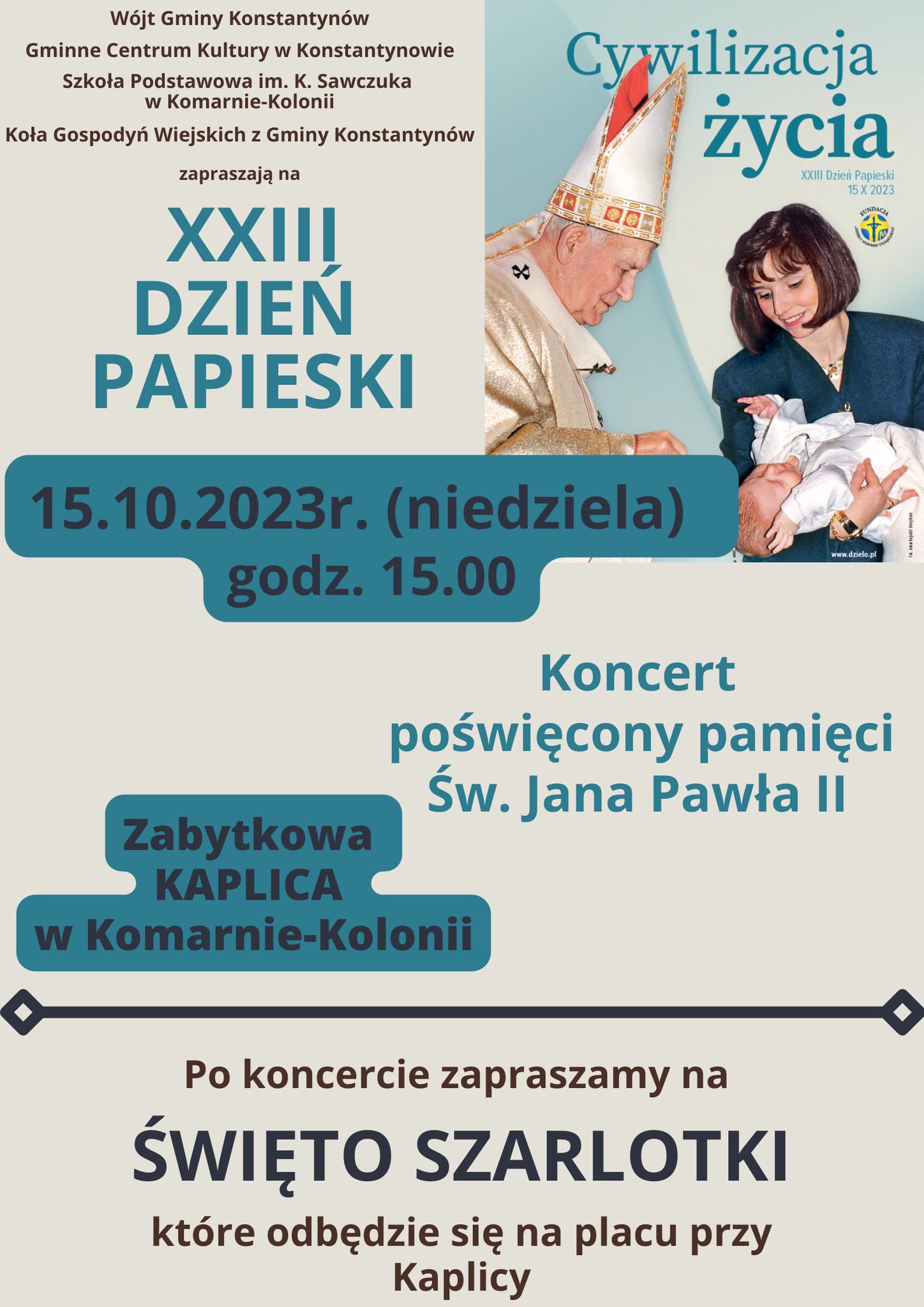Read more about the article W Hołdzie Janowi Pawłowi II – 15.10.2023r.