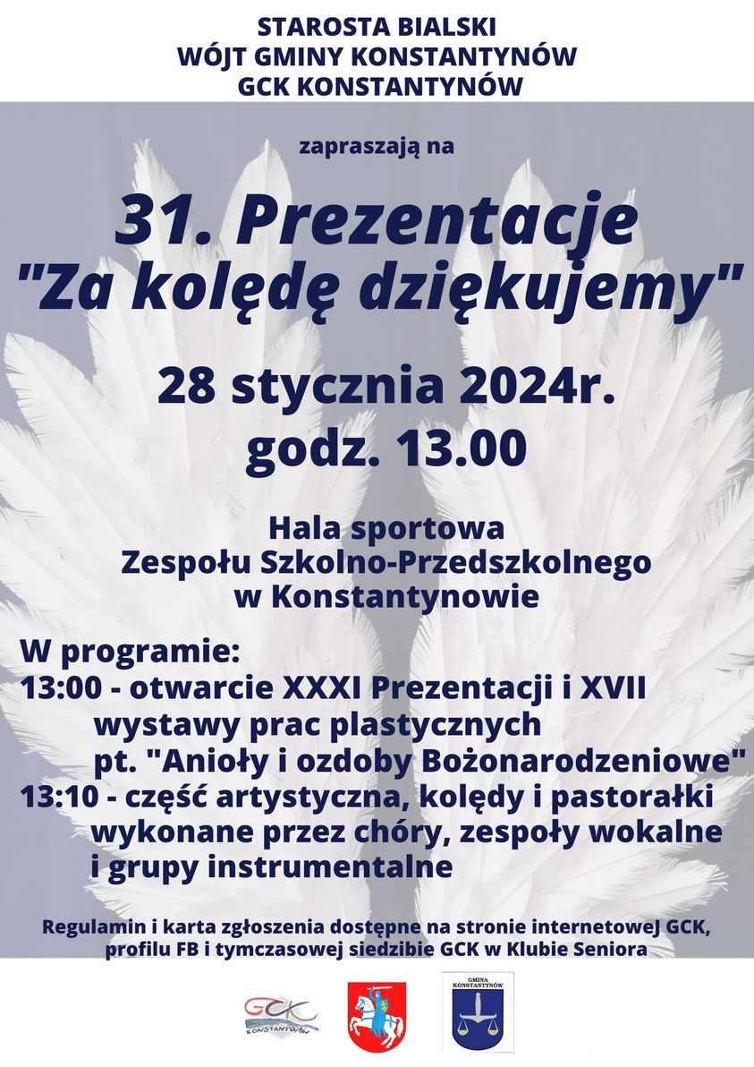 You are currently viewing 31. Prezentacje “Za kolędę dziękujemy”   Serdecznie zapraszamy!