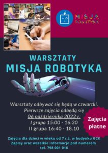 Read more about the article Warsztaty MISJA ROBOTYKA