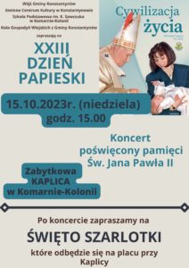 Read more about the article Serdecznie zapraszamy na obchody Dnia Papieskiego